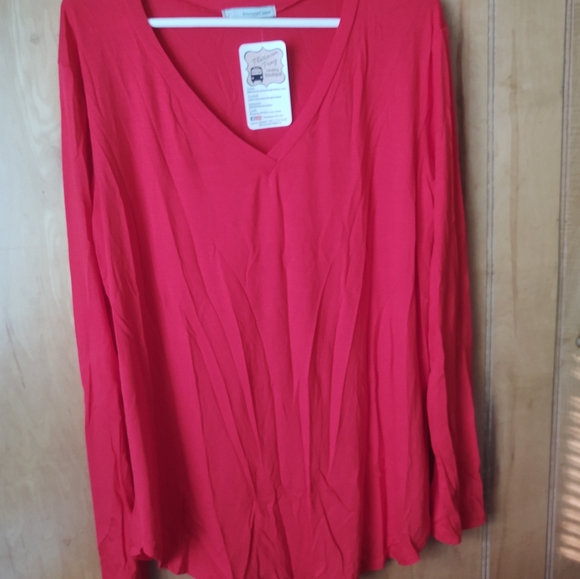 Emma's closet women's red long sleeve  blouse XL - Picture 3 of 6